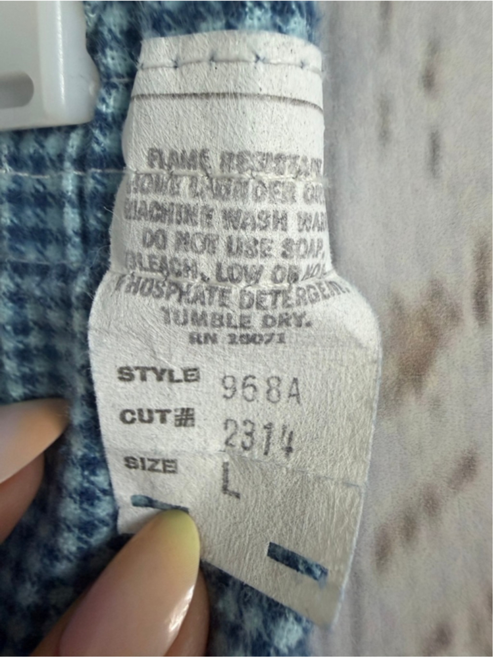 Vintage Boys Montgomery Ward Pajama Set L Blue Checkered Print - Picture 9 of 9